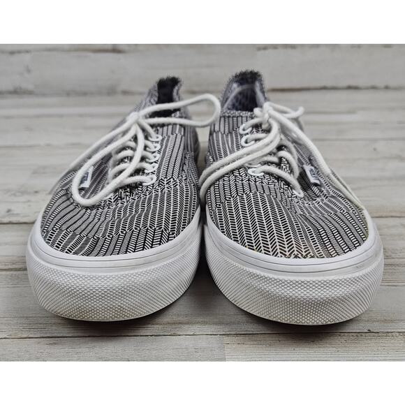 VANS Black & White Geometric Chevron Pattern TC6D Shoes Men’s 6.5 Women’s 8 - Picture 3 of 7